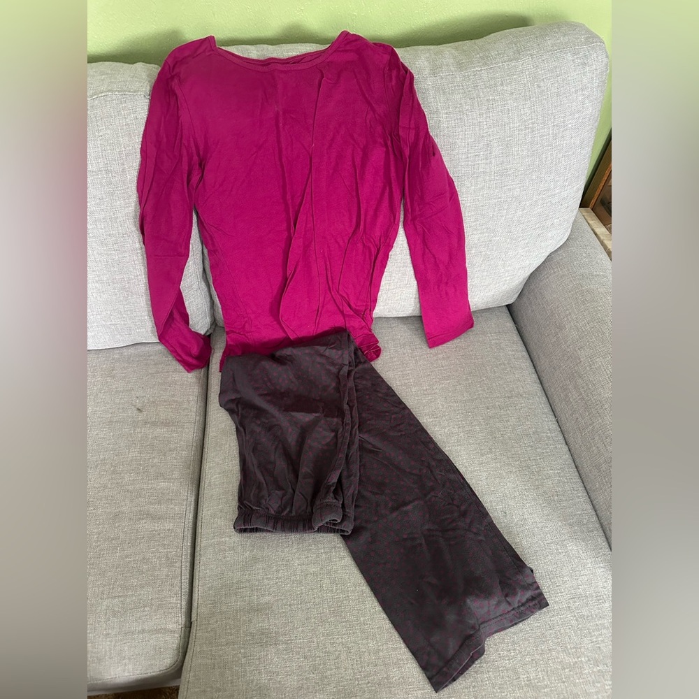 Pink Long Sleeve Pajama Set